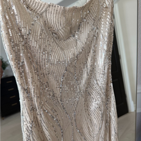 Vici Cream Sequin Midi Dress - Picture 2 of 6